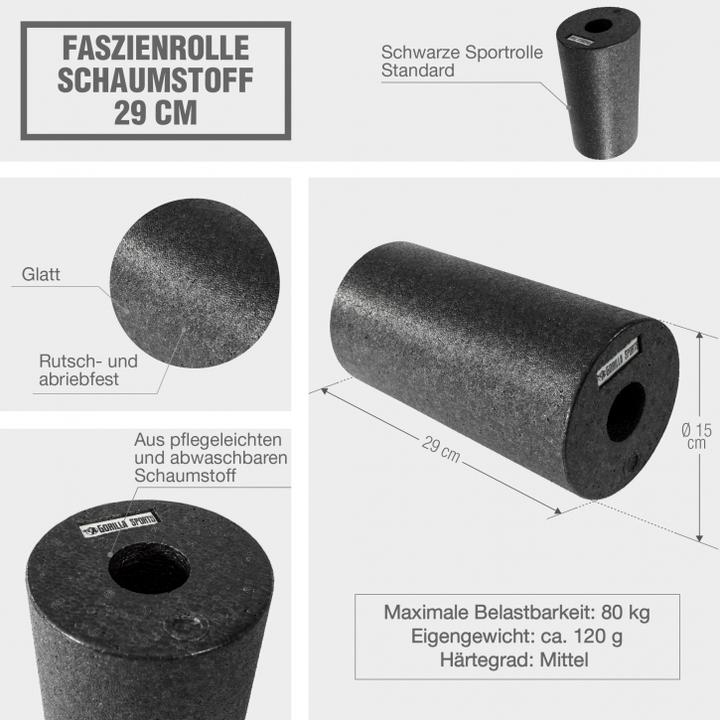 Produktbild Gorilla Sports Faszienrolle (29cm)