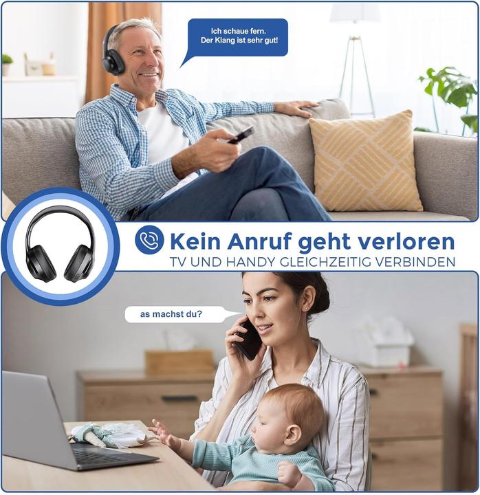 Produktbild Letsactiv Wireless TV-Kopfhörer TH15-A mit Sender (25 h, Kabellos)
