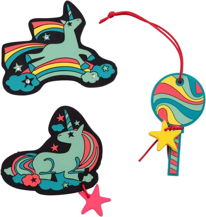 Actual product image Derdiedas ErgoFlex Tiny Exklusiv LED School Backpack Set 5-Piece Rainbow Star (21 l)