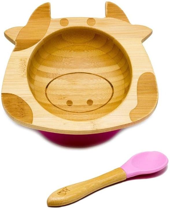 Actual product image Kleiner Fuchs Babyteller Bambus Kuh Rosa