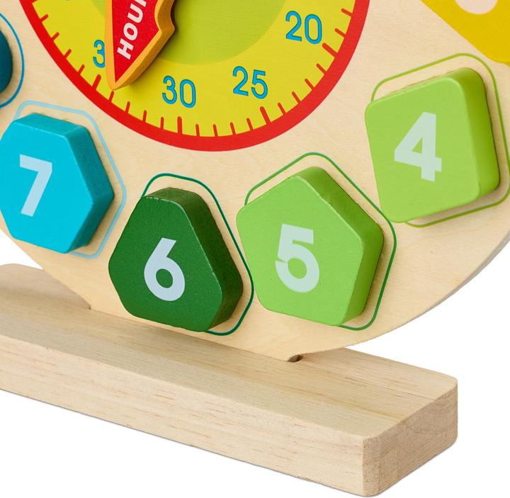 Immagine prodotto Relaxdays Orologio-legno per-bambini