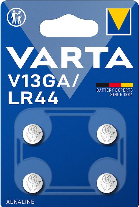 Varta V13GA (4 pz., LR44, 130 mAh)