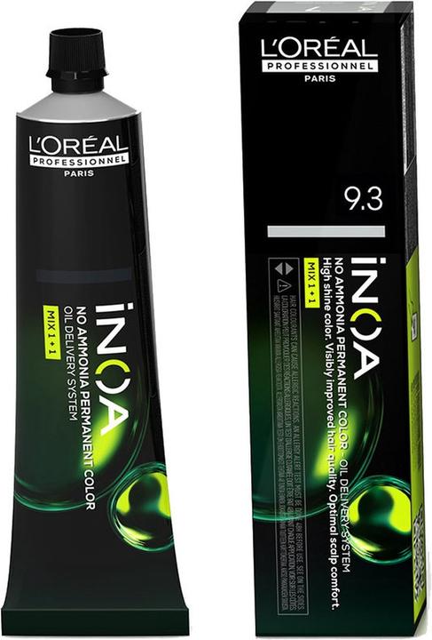Produktbild L'Oréal Professionnel Dauerfärbung Inoa Color Nº 9.3 Extra helles Goldblond (60 g) (Extra helles Goldblond)