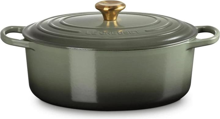 Productafbeelding Le Creuset Signature Braadpan Ovaal, 31cm thyme (Braadpan + kasserol, Gietijzer)