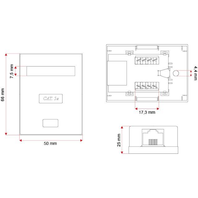 Thumbnail - Alantec GN005 Netzwerkanschlussdose, Netzwerk Zubehör