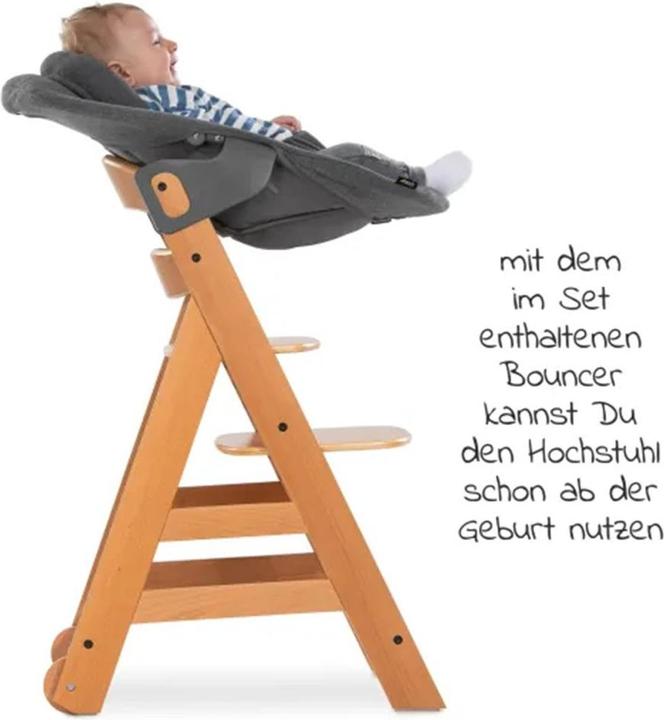 Image du produit Hauck Chaises hautes Alpha Move Nature 5-pièces Newborn Set - Chaise haute + 2in1 (Chaise haute)