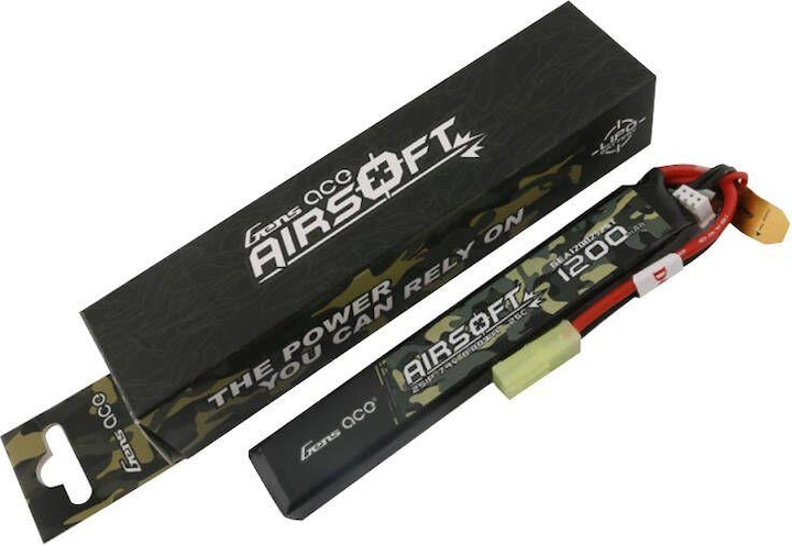 Actual product image Gens Ace Lipo Battery AIRSOFT GUN 2S1P 25C (7.40 V, 1200 mAh)