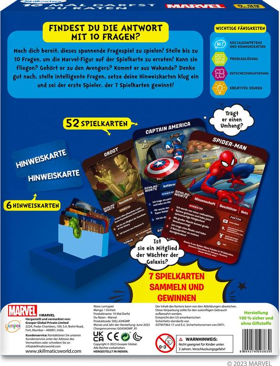 Actual product image HCM Kinzel Marvel - 10 guesses (German, 2 - 6 Players)