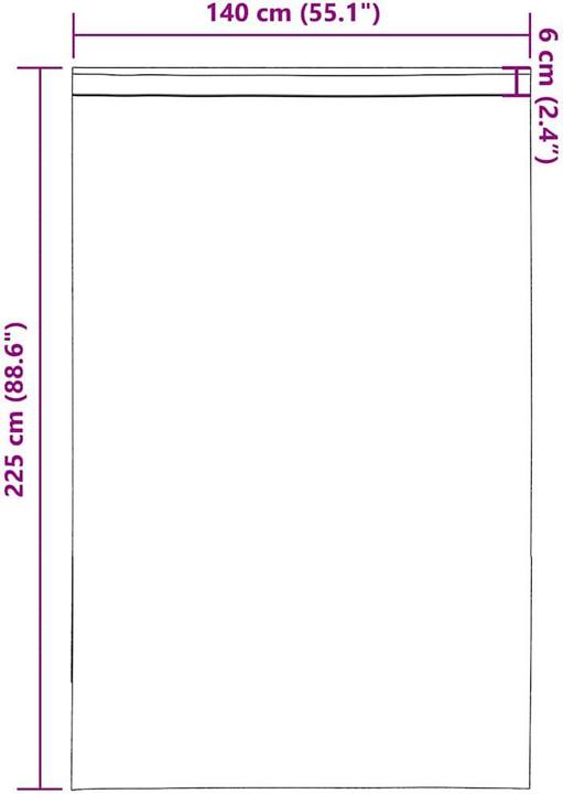 Actual product image vidaXL Voile Vorhang (140 x 225 cm)