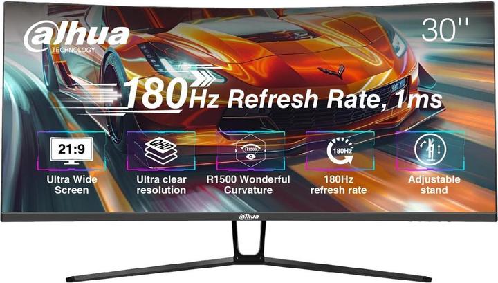 Actual product image Dahua 30" WFHD 21 9 Curved 200Hz 1ms (2560 x 1080 pixels, 30")