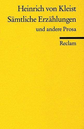 Produktbild Sämtliche Erzählungen (Deutsch, Heinrich von Kleist, 2009)