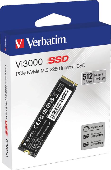 Actual product image Verbatim Vi3000 (512 GB, M.2 2280)