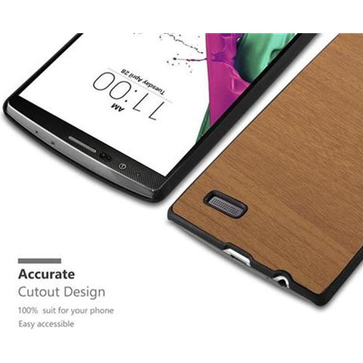 Thumbnail - Cadorabo Hard Cover Woody Cover (LG G4, Motorola Moto G4 Plus), Smartphone Hülle, Braun