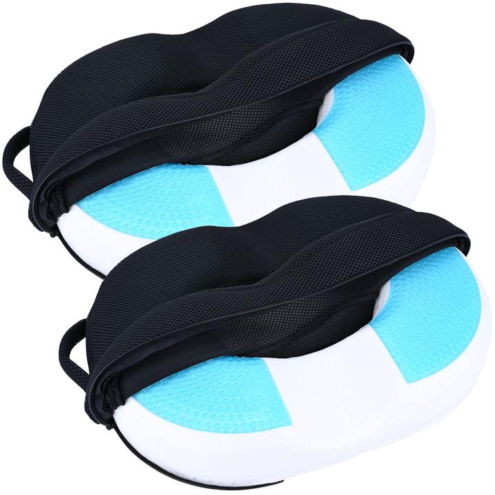 Casativo 2er-Set Ergonomischer Gel Sitzring, Memory-Schaum (45 x 35 x 7 cm)
