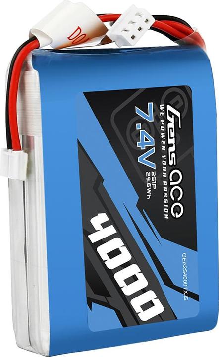 Actual product image Gens Ace RC Battery LiPo 4000 mAh 7.4 V RX/TX (7.40 V, 4000 mAh)