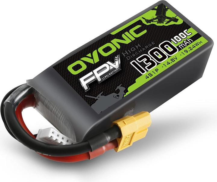 Immagine prodotto Ovonic 4S Lipo Akku 14.8V 1300mAh für FPV Drohnen (14.80 V, 1300 mAh)