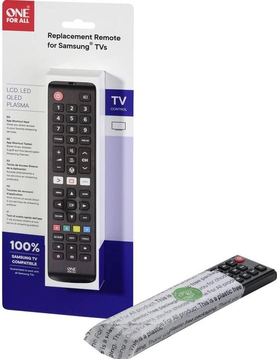 Image du produit One for All URC 4910 - Télécommande de remplacement Samsung (Télécommande universelle, Infrarouge)