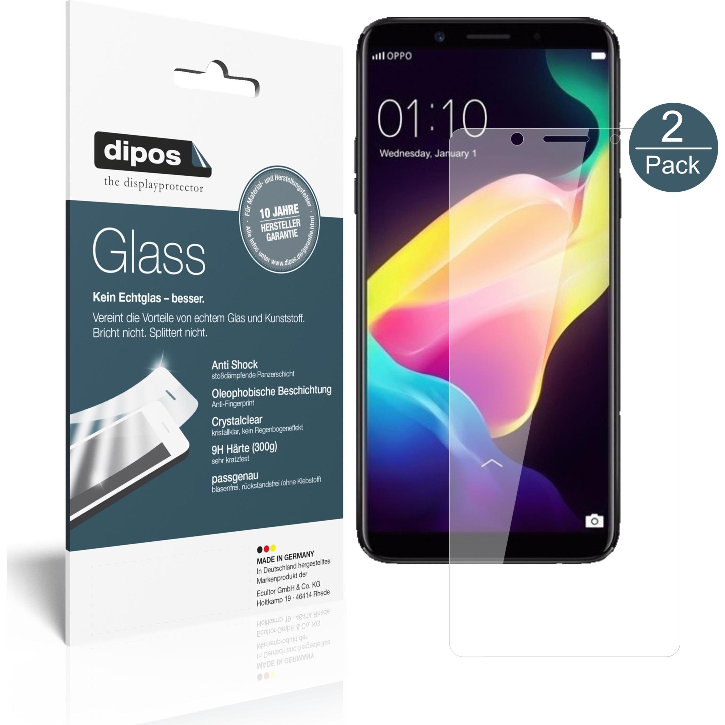 Dipos Displayschutz Anti-Shock (1 Stück, Oppo F5 Youth), Smartphone Schutzfolie, Transparent