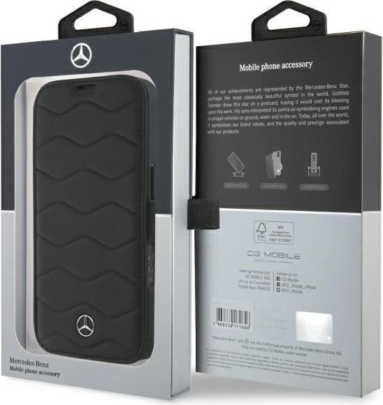 Image du produit Mercedes MEHCP16X23RWRSK iPhone 16 Pro Max 6.9" czarny/black hardcase MB Waves Leather (Apple iPhone 16 Pro Max)