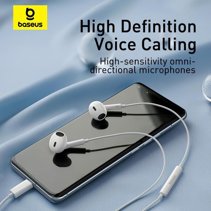 Actual product image Baseus Headphones Encok CZ17 (white) (Cable)