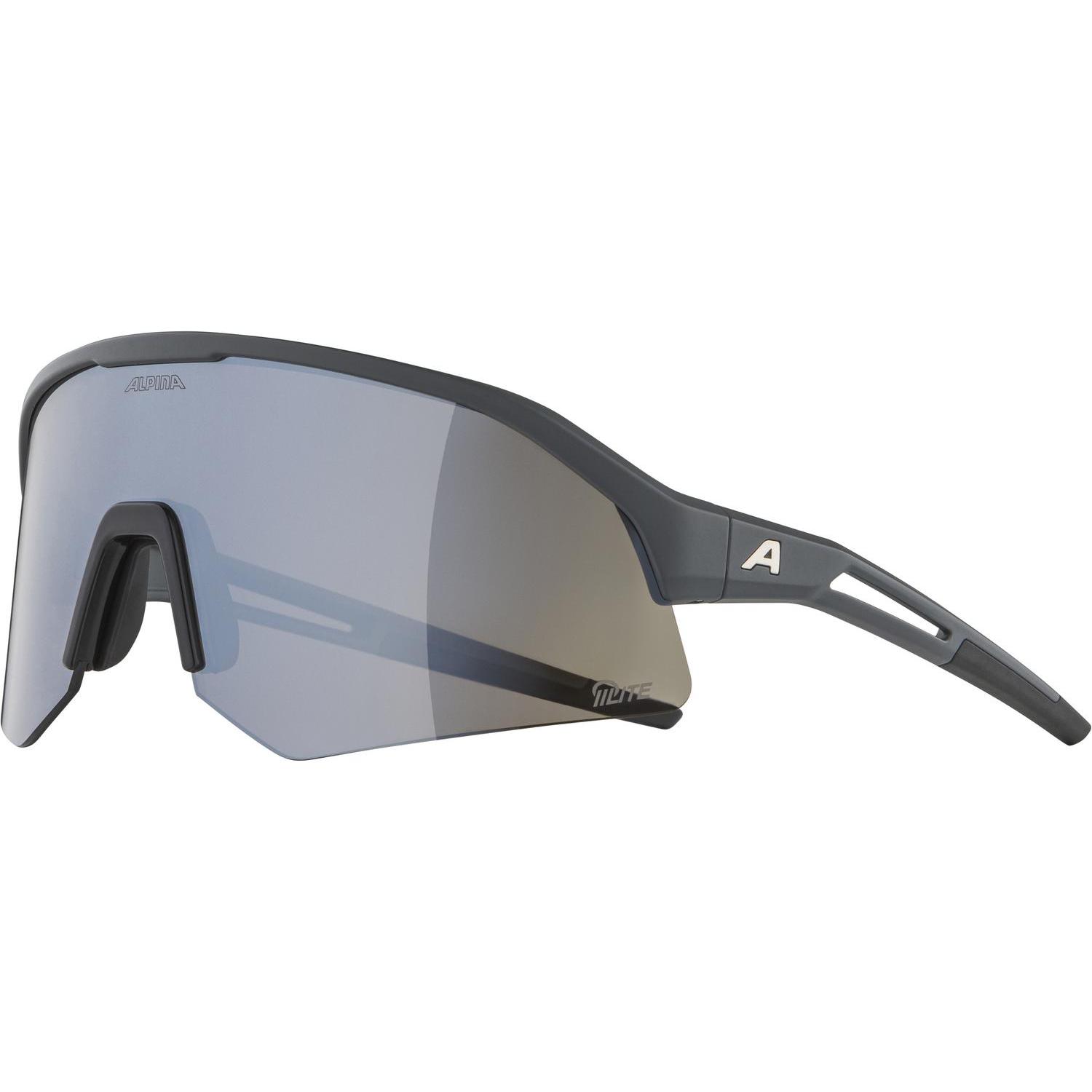 ALPINA SPORTS, Herren, Sportbrille, Sonic HR Q-Lite (Midnight-grey matt, Silber), Grau
