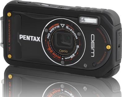 Pentax Optio W90, 12MP, 5x Zoom, Waterproof, Black
