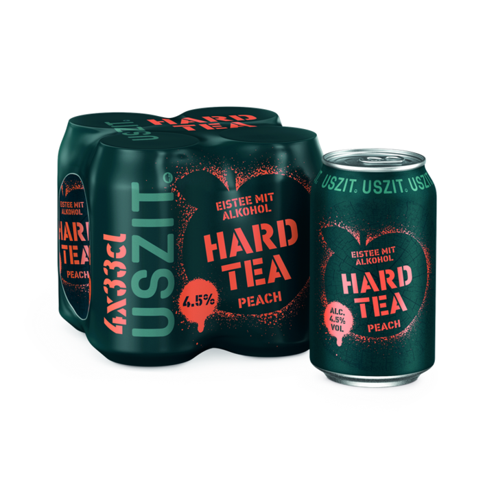 Actual product image Uszit Hard Tea Peach (4 x 33 cl)