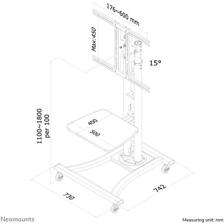 Immagine prodotto Neomounts Plasma-M1800e (70", 50 kg)