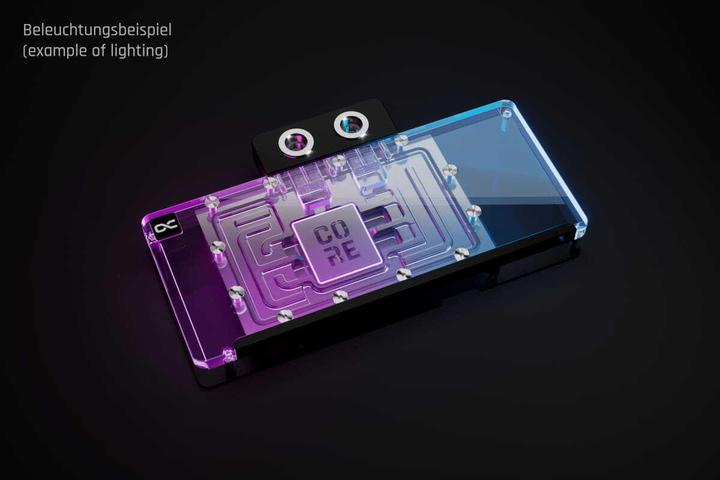 Actual product image Alphacool Core Geforce RTX 5080/5070 Ti Solid Core (transparent/silber, mit Backplate)