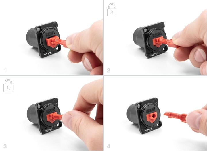 Produktbild Delock RJ45 Port Blocker Set für RJ45 Buchse 10 Stück