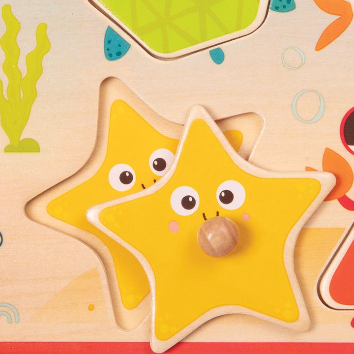 Image du produit B.toys B. Sea Treasures - Puzzle en bois animaux marins 8 pièces (8 pièces)