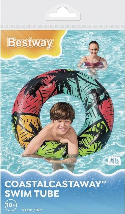 Immagine prodotto Bestway 36350 / 23 Giocattolo gonfiabile per piscina e spiaggia Tubo galleggiante con motivo multicolore