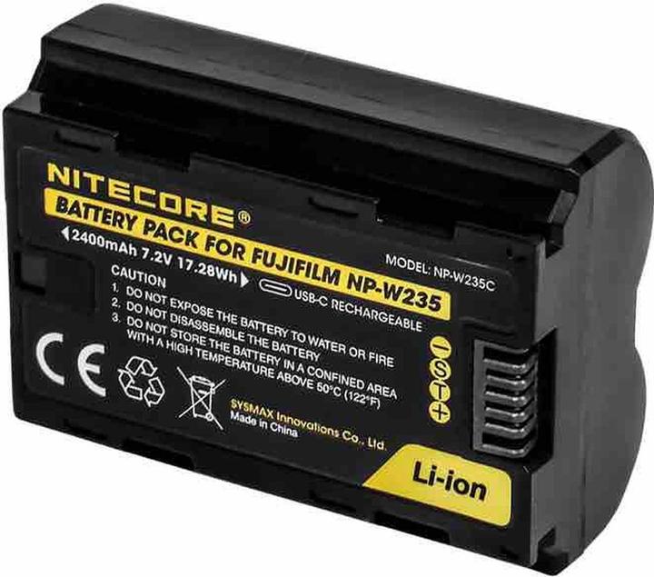 Nitecore NP W235C USB C Ricaricabile ( Batteria Fuji NP W235 ) (1 pz., Specifico del dispositivo, 2000 mAh)