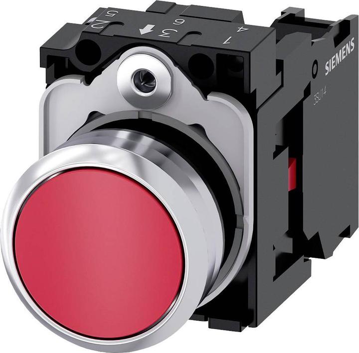 Produktbild Siemens Pushbutton, 22mm, round, red, 1NC