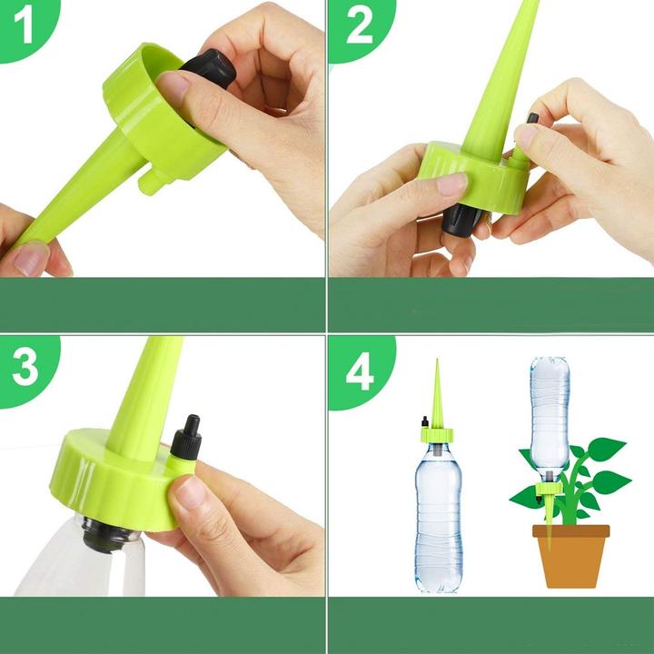 Produktbild Werkstein Automatische Pflanzenbewässerung Anschluss für Wasserflaschen (12er Set) - Div. Farben (Bewässerungskugeln)