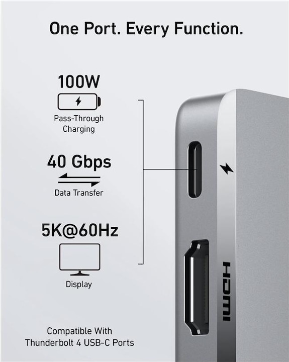 Produktbild Anker 547 USB-C Hub (7-in-2, for MacBook (USB-C, 7 Ports)