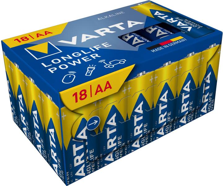 Productafbeelding Varta Longlife Power AA 18 Grote Doos (18 Pcs., AA, 2970 mAh)