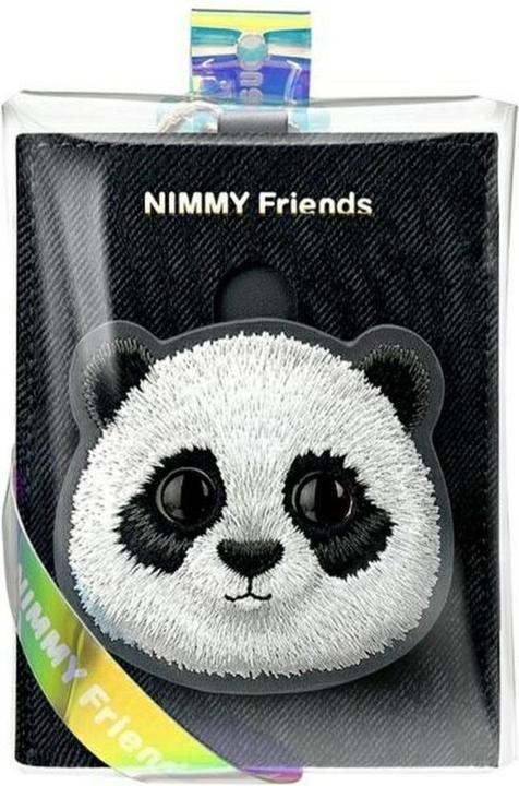 Actual product image iLike Nimmy card wallet black Glasses Panda