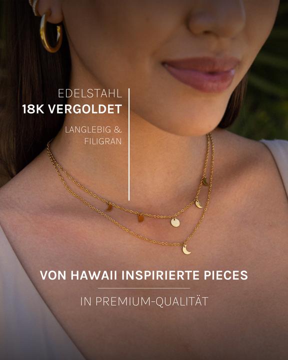 Immagine prodotto Purelei Collana Luna oro (Acciaio inossidabile placcato oro 18 carati)