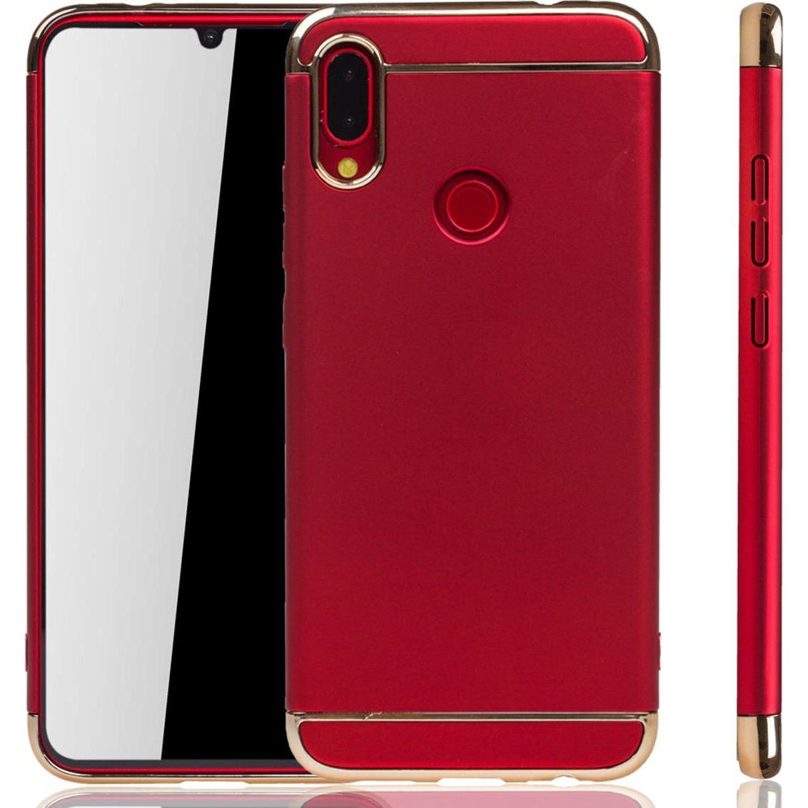 König Design Huawei P Smart 2019 Hülle Case Handy Cover Schutz Tasche Schutzhülle Bumper Rot (Huawei P Smart+ (2019)), S...