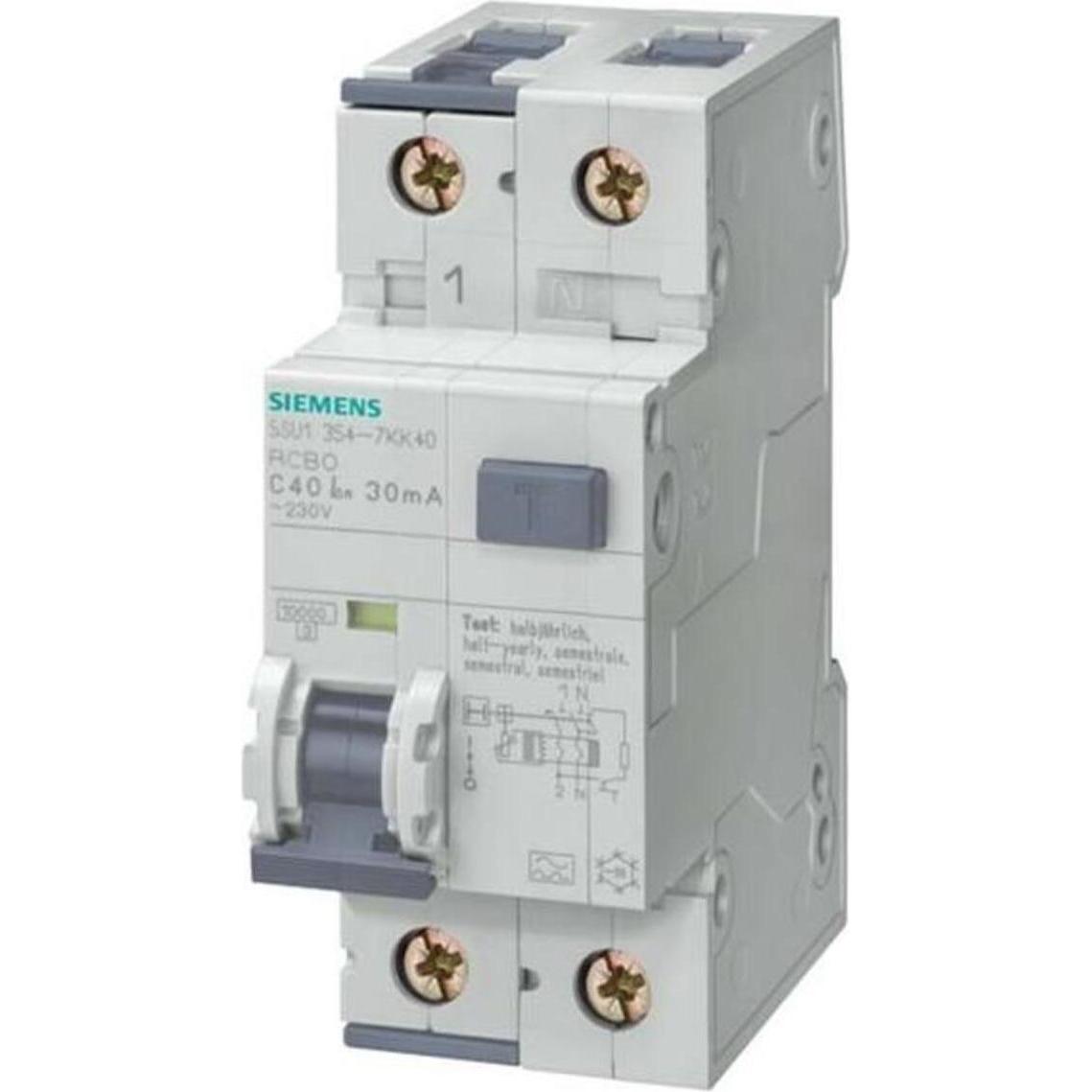 Siemens, Interruttore, RCBO tipo A 30mA, 10kA, 1+N-polo C 6A