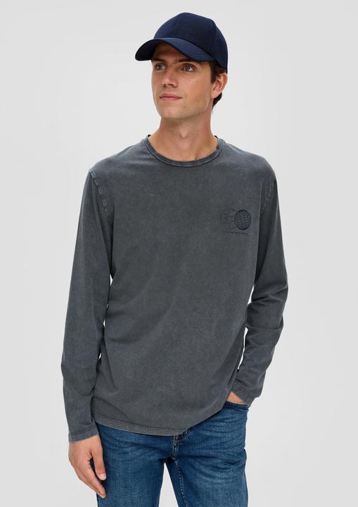 Produktbild s.Oliver T-Shirt Gewaschenes Longsleeve mit Print-Detail (S)