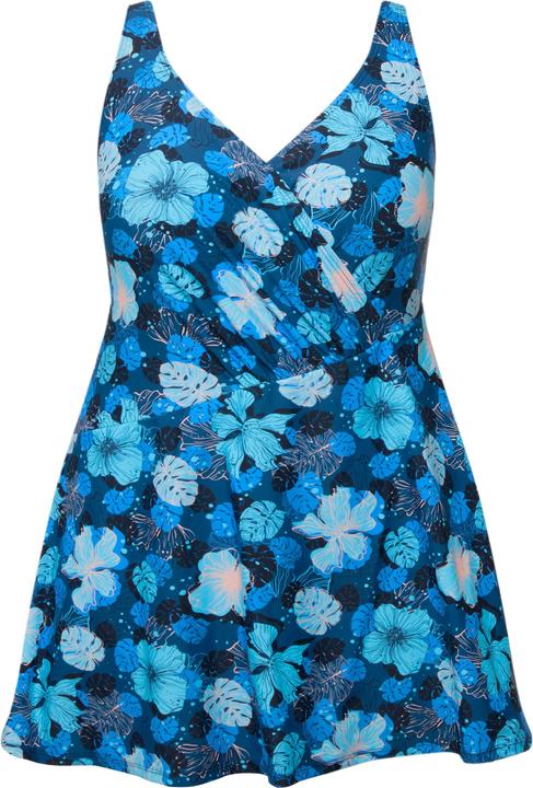 Image du produit Ulla Popken Robe de bain à bonnets souples. Imprimé floral et effet cache-coeur (52)