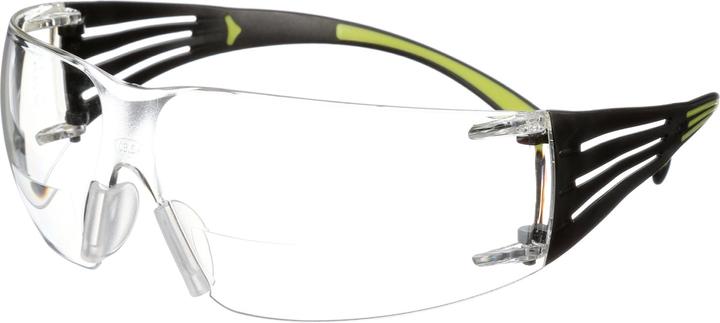 Actual product image 3M Safety glasses Reader SecureFit™-SF400 EN 166 temples black green, lens clear +2.5 polycarbonate