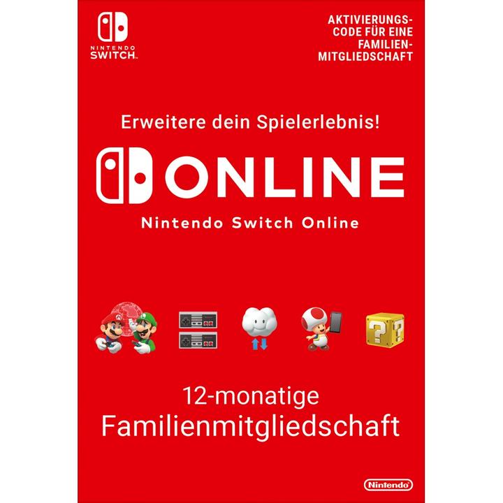 Produktbild Nintendo Switch Online Familienmitgliedschaft (12 Monate)
