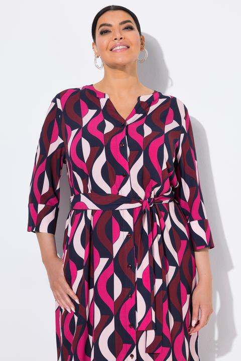 Actual product image Ulla Popken Ogee Print 3/4 Sleeve Dress (42, 44)