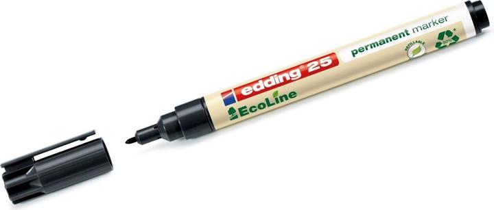 Produktbild Edding 25 EcoLine Permanent-Marker Rundspitze (Schwarz, 1 mm, 1 x)