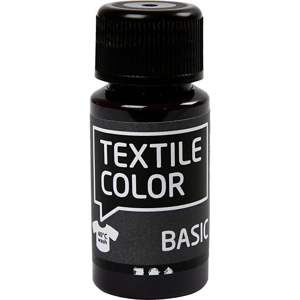 Creativ Company, Künstlerfarbe + Bastelfarbe, Textilfarbe Halbdeckende Textilfarbe – Rot-Lila, 50 ml (Rotviolett, 50 ml)