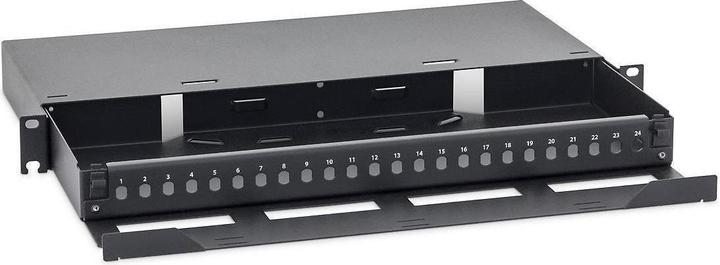 Produktbild Triton RAB-FO-X75-A1 - Ausziehbares 19-Opto-Patch-Panel 1HE, für 24x ST, RAL9005, schwarz