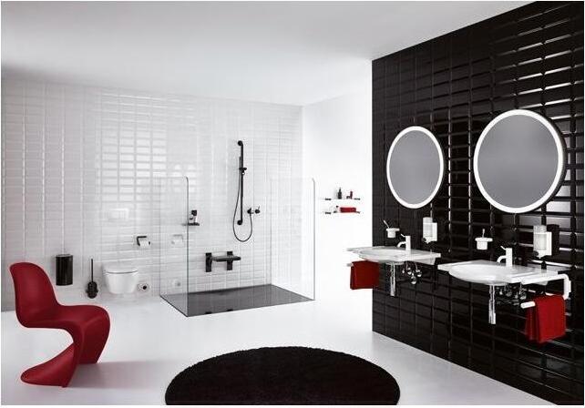 Actual product image Hewi Towel rail SERIE 477 2-arm ruby red